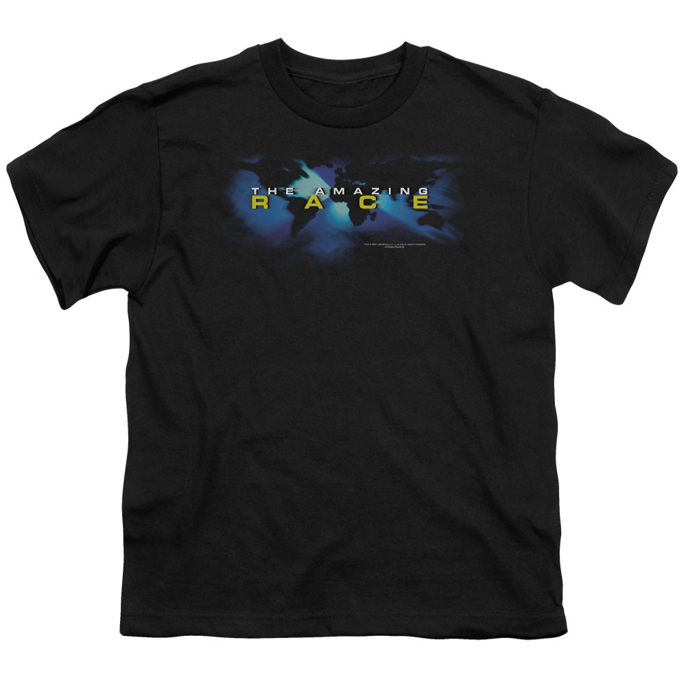 Amazing Race Faded Globe Kids Youth T Shirt Black Hoodie, Sweatshirt | ZylaModa.com (Image 1)