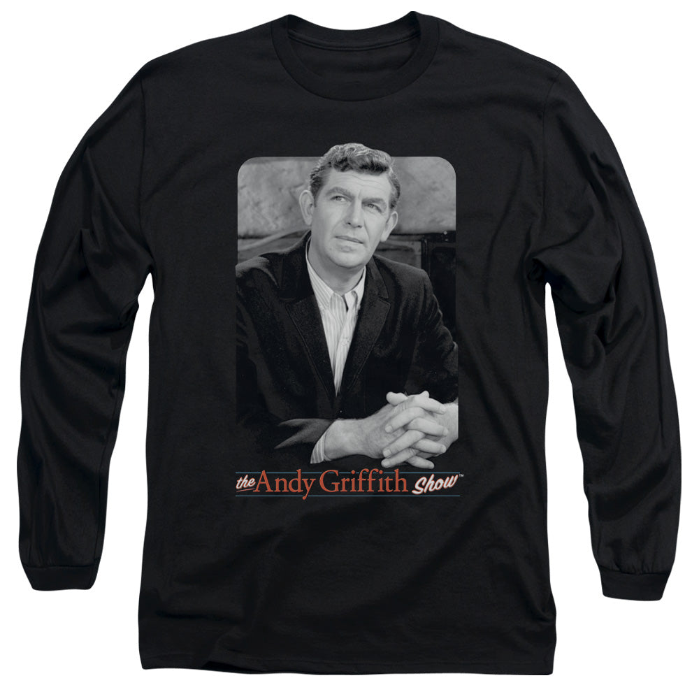 Andy Griffith Classic Andy Mens Long Sleeve Shirt Black Hoodie, Sweatshirt | ZylaModa.com (Image 1)
