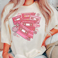 CHRISTMAS CASSETTE VARSITY T-SHIRT (COMFORT COLORS T-SHIRT, CASUAL SHIRT UNISEX, CHRISTMAS CLOTHING, GRAPHIC APPAREL,...