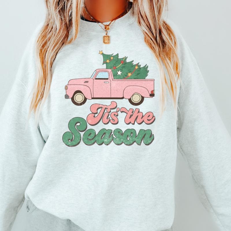 CHRISTMAS TRUCK CREWNECK (Crewneck Sweatshirt, Unisex Fit, Causal Sweatshirt for Christmas, Christmas Holiday Sweatshirt)...