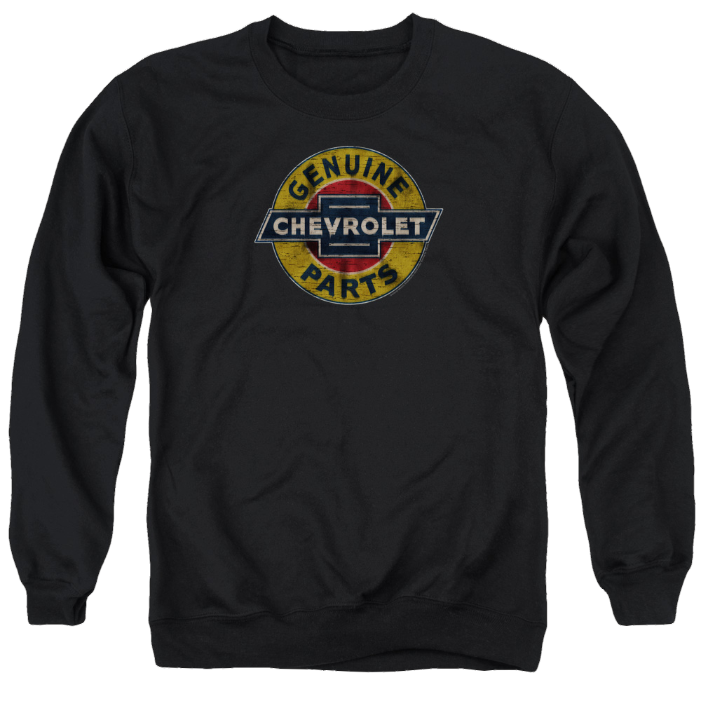 Chevrolet Genuine Chevy Parts Distressed Sign - Men's Crewneck Sweatshirt T-Shirts, Hoodie | ZylaModa.com