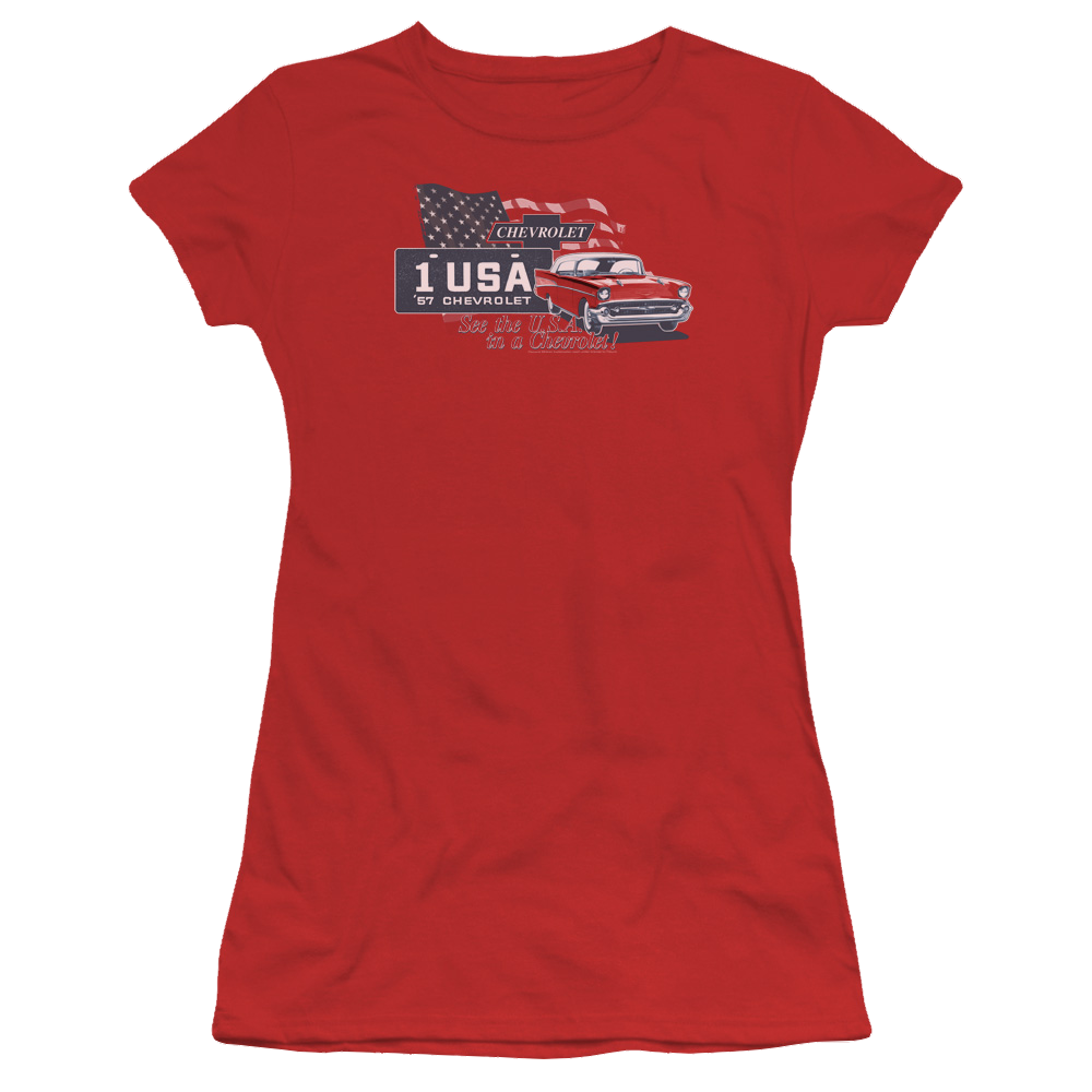 Chevrolet See The Usa - Juniors T-Shirt Hoodie, Sweatshirt | ZylaModa.com