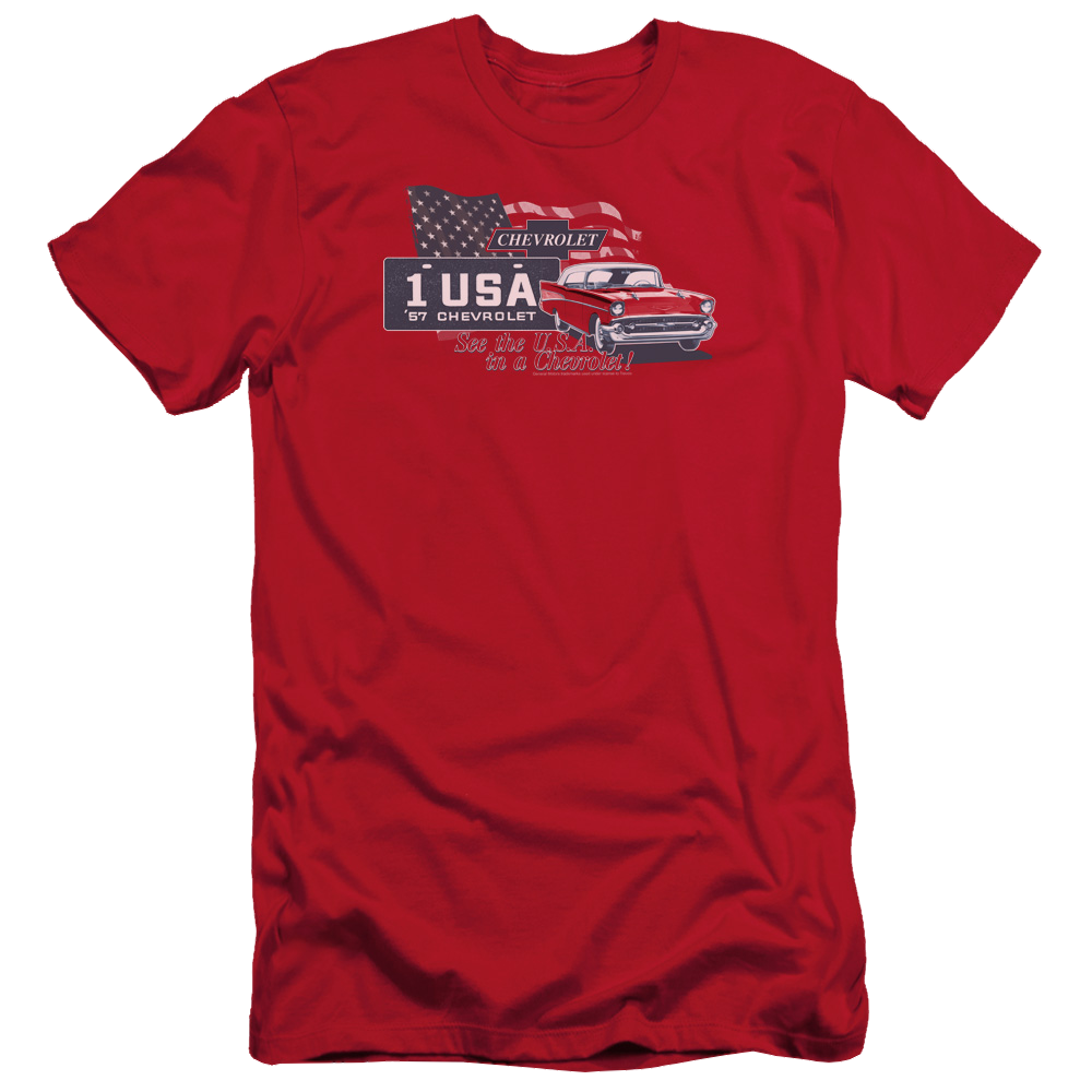 Chevrolet See The Usa - Men's Slim Fit T-Shirt Hoodie, Sweatshirt | ZylaModa.com