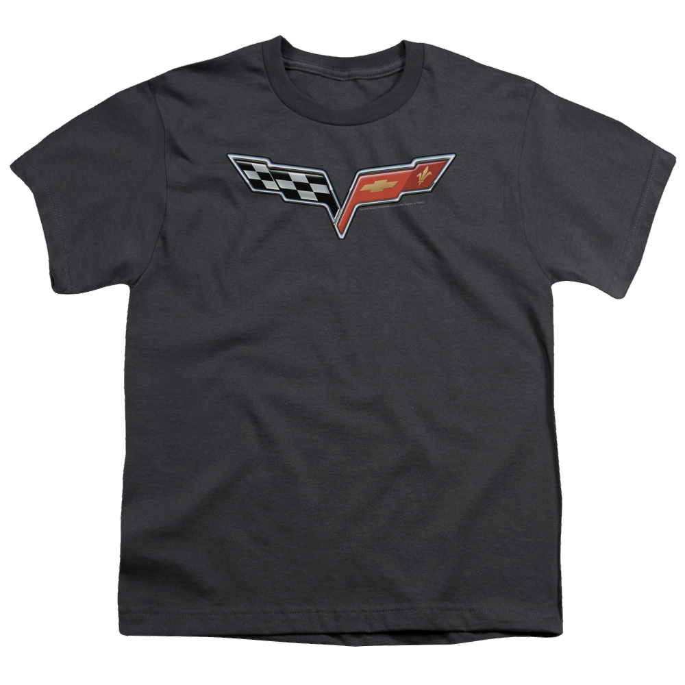 Chevrolet The Vette Medallion - Youth T-Shirt (Ages 8-12) Hoodie, Sweatshirt | ZylaModa.com