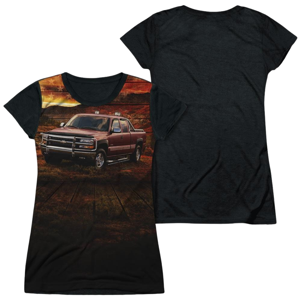 Chevrolet Silverado In The Mud - Juniors Black Back T-Shirt Hoodie, Sweatshirt | ZylaModa.com