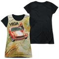 Chevrolet Vega Watercolor - Juniors Black Back T-Shirt Hoodie, Sweatshirt | ZylaModa.com
