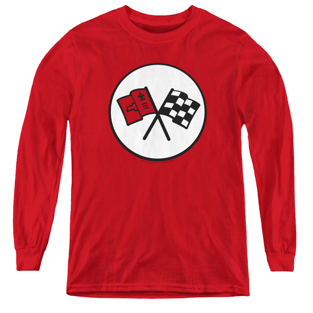 Chevrolet 2Nd Gen Vette Logo - Youth Long Sleeve T-Shirt Hoodie, Sweatshirt | ZylaModa.com
