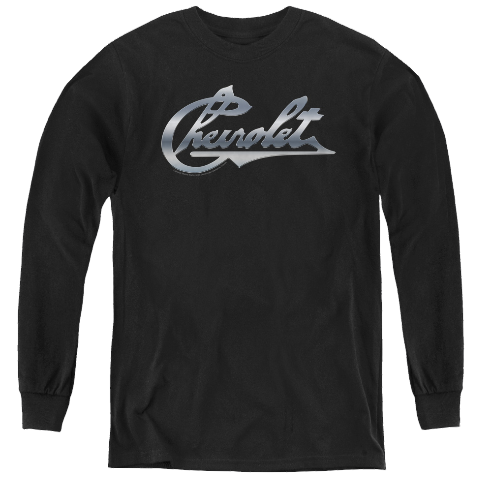 Chevrolet Chrome Vintage Chevy Bowtie - Youth Long Sleeve T-Shirt Hoodie, Sweatshirt | ZylaModa.com