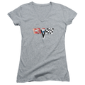 Chevrolet 2nd Gen Vette Nose Emblem - Juniors V-Neck T-Shirt Hoodie, Sweatshirt | ZylaModa.com