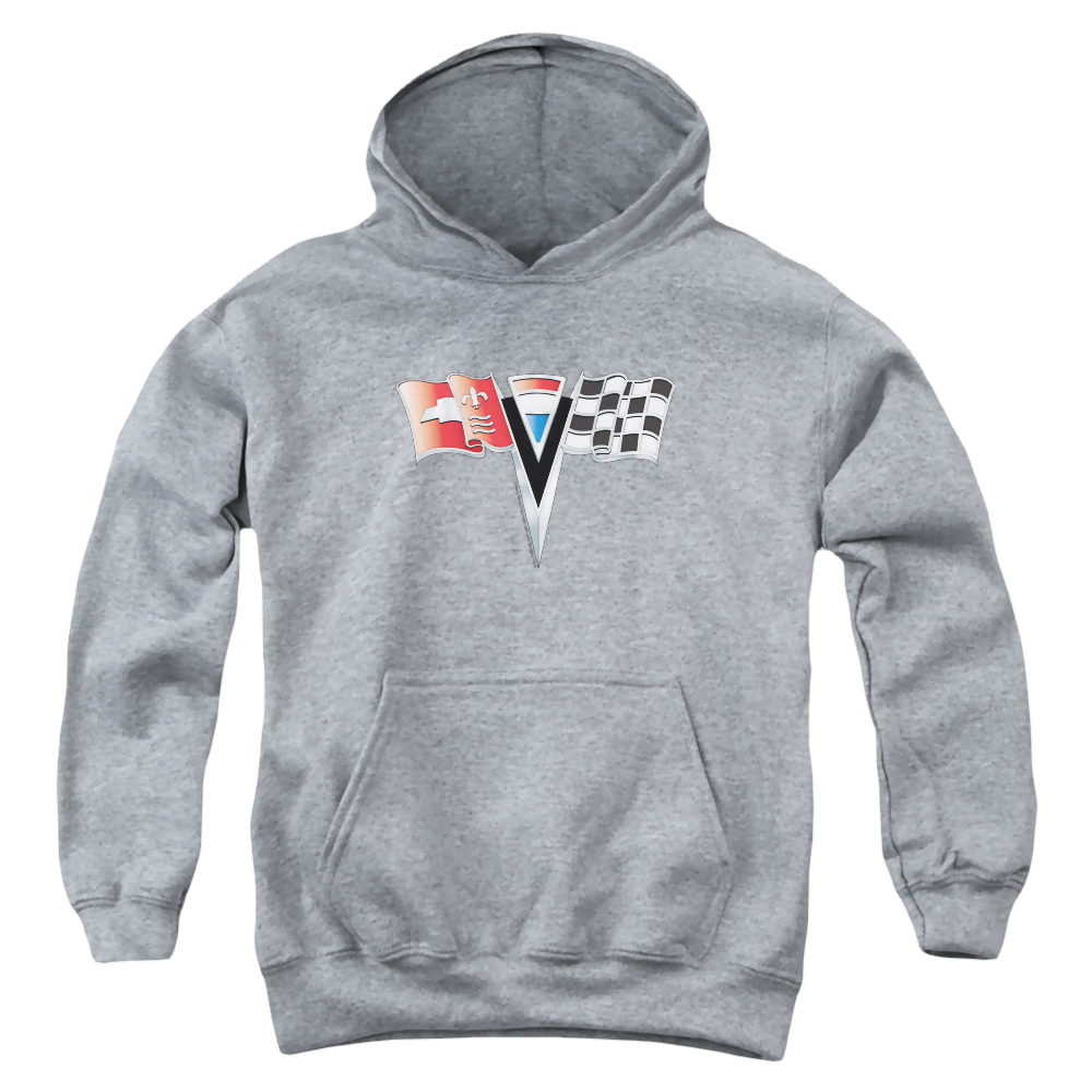Chevrolet 2nd Gen Vette Nose Emblem - Youth Hoodie (Ages 8-12) T-Shirts, Sweatshirt | ZylaModa.com