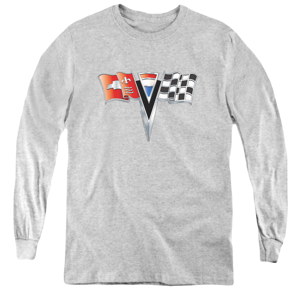 Chevrolet 2Nd Gen Vette Nose Emblem - Youth Long Sleeve T-Shirt Hoodie, Sweatshirt | ZylaModa.com