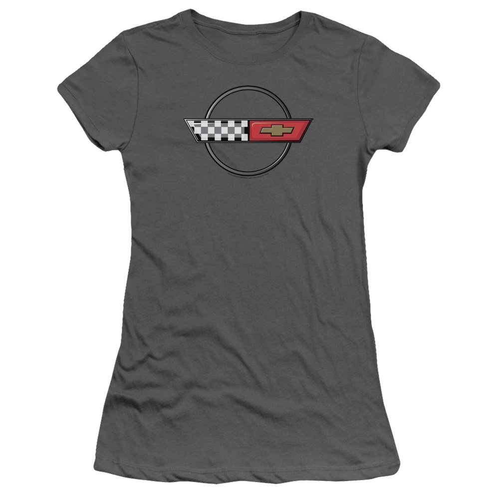 Chevrolet 4th Gen Vette Logo - Juniors T-Shirt Hoodie, Sweatshirt | ZylaModa.com