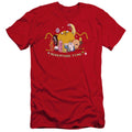 Adventure Time Outstretched Premium Bella Canvas Slim Fit Mens T Shirt Red Hoodie, Sweatshirt | ZylaModa.com