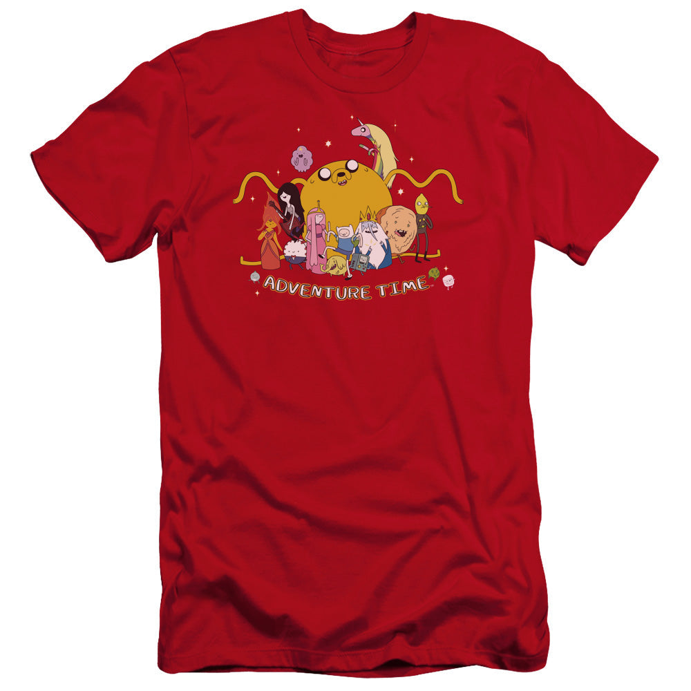 Adventure Time Outstretched Premium Bella Canvas Slim Fit Mens T Shirt Red Hoodie, Sweatshirt | ZylaModa.com