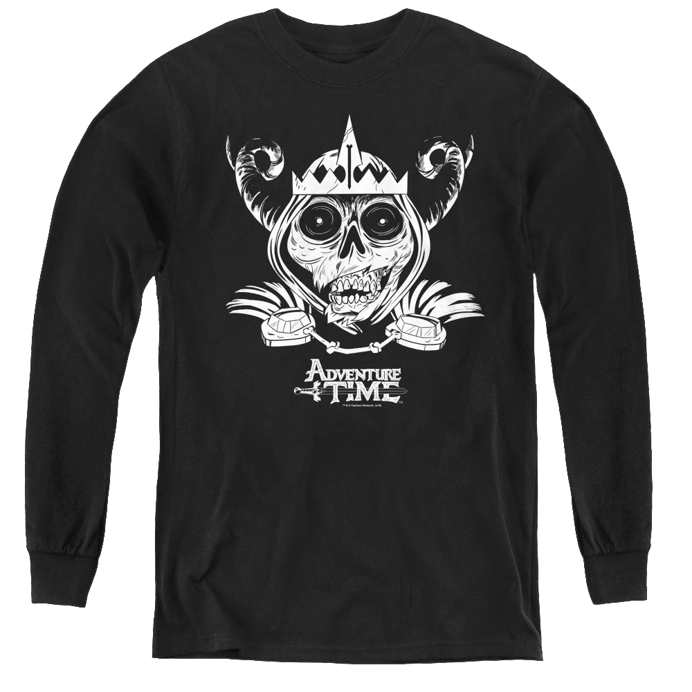 Adventure Time Skull Face - Youth Long Sleeve T-Shirt Hoodie, Sweatshirt | ZylaModa.com