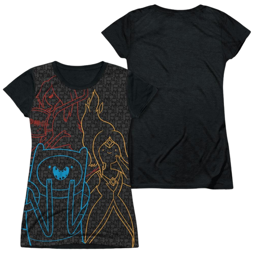 Adventure Time Adventure Trio - Juniors Black Back T-Shirt Hoodie, Sweatshirt | ZylaModa.com