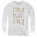Adventure Time Swords Long Sleeve Kids Youth T Shirt White Hoodie, Sweatshirt | ZylaModa.com