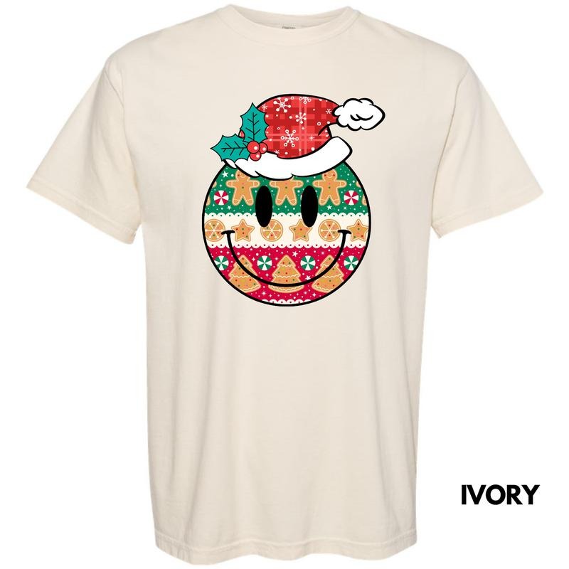 CRAZY Christmas Happy Face Comfort Colors T-Shirt 'NLB' Hoodie, Sweatshirt | ZylaModa.com