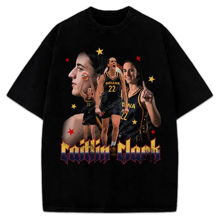 Caitlin Clark Fever T-Shirt Indiana Basketball Fan Art Graphic Tee Crewneck Cotton Hoodie, Sweatshirt | ZylaModa.com