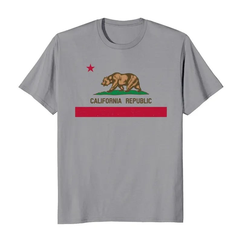 California Republic Bear Flag Men's T-Shirt Hoodie, Sweatshirt | ZylaModa.com