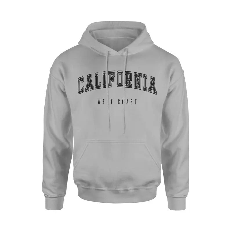 California West Coast Unisex Classic Hoodie Sweatshirt Cotton Fabric T-Shirts | ZylaModa.com