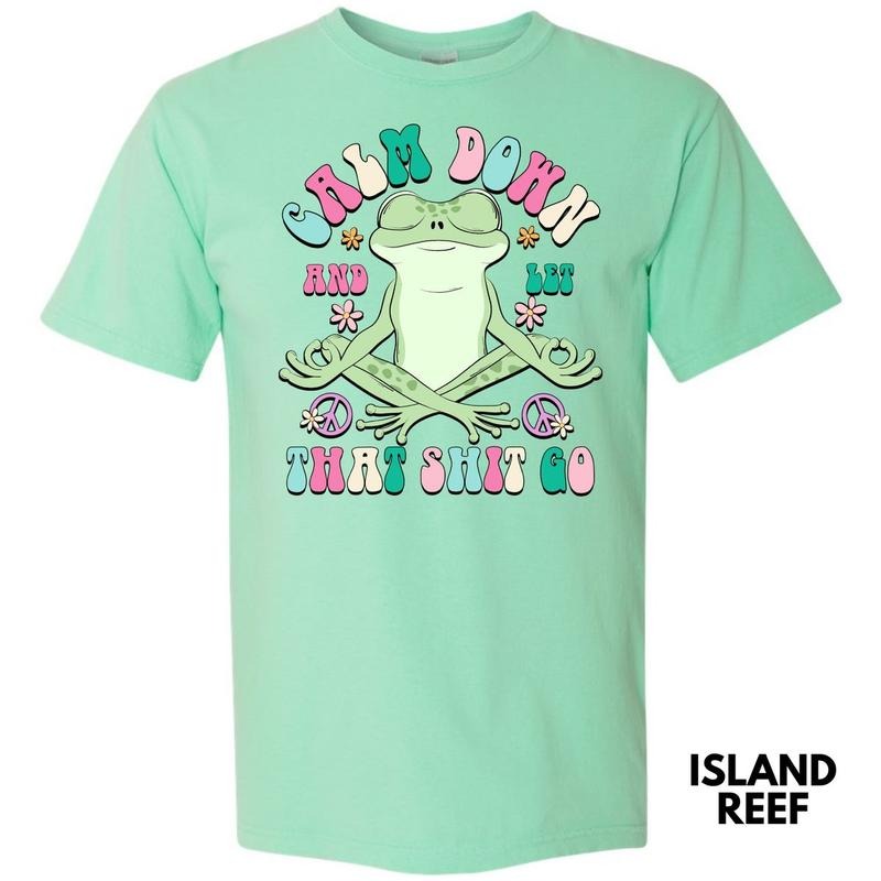 Calm Down Froggy Comfort Colors T-Shirt 'NLB' Hoodie, Sweatshirt | ZylaModa.com