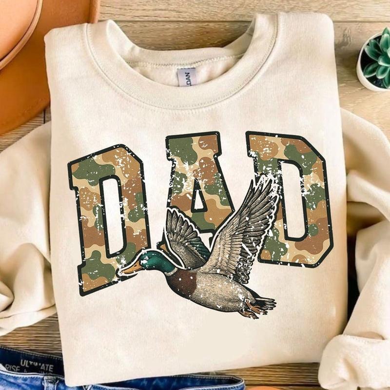 Camo Dad Shirt, Father's Day png, Camo Flying Duck Shirt, Duck Hunting Shirt, Dad shirt , Hunting Shirt Hoodie, Sweatshirt