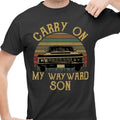 Carry On My Wayward Son Sunset Vintage Shirt, Supernatural Vintage T Shirt, Gift For Woman and Man Unisex T-Shirt...