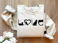 Cat Sweatshirt, Cat Love Shirt, Black Cat Mom Shirt, Gift For Cat Lover, Cat Lover Girls Shirt, Christmas Gift For Cat...
