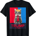 Cats For Trump 2024 | Trump Cat Funny T-Shirt | Unisex Cotton Tee Gift | Full Size Hoodie, Sweatshirt | ZylaModa.com
