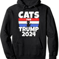 Cats For Trump 2024 Cat Owner Republican Pullover Hoodie | Unisex Hooded Sweatshirt T-Shirts | ZylaModa.com