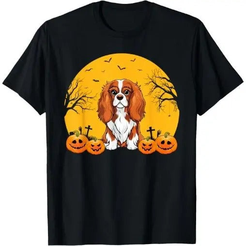 Cavalier King Charles Spaniel Dog Matching Halloween Costume T-Shirt Made in USA Hoodie, Sweatshirt | ZylaModa.com