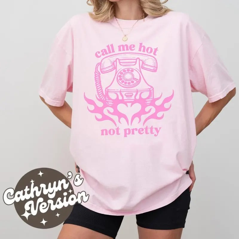 Chappell Roan Shirt, Hot to Go, Call Me Hot Not Pretty Oversized Midwest Princess Tour Merch, Sapphic Lesbian Music Tee...