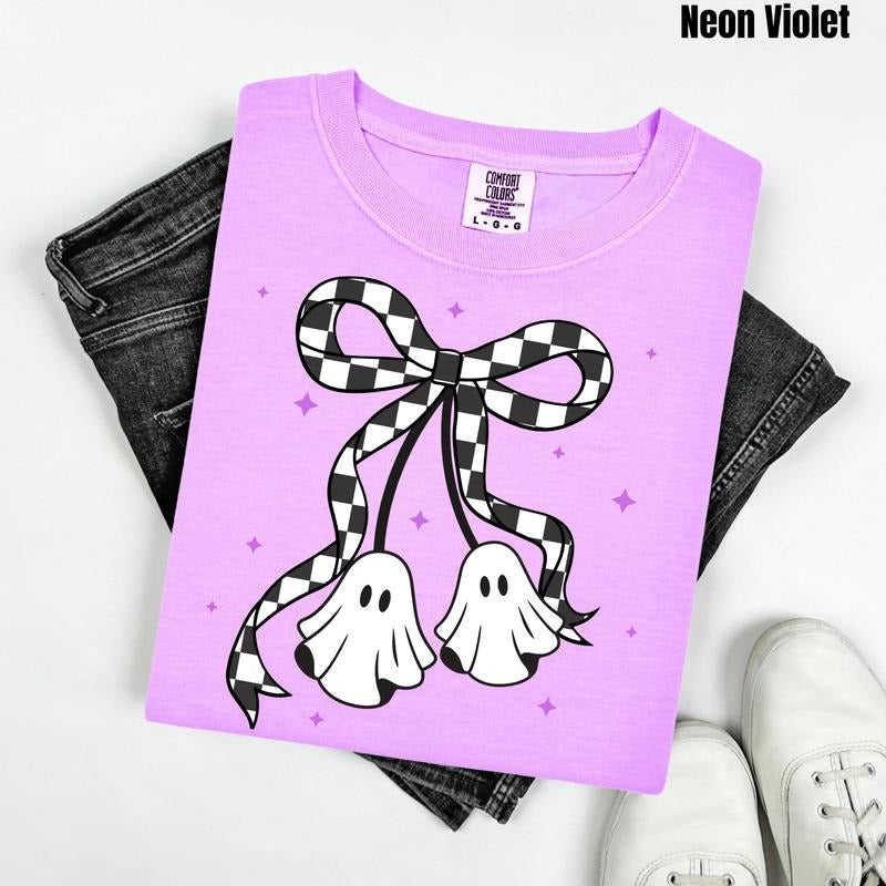 Checker Cherry Ghosts Comfort Colors T-Shirt 'NLB' Hoodie, Sweatshirt | ZylaModa.com