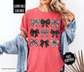 Checkered Bows Shirt Comfort Colors, Coquette Black Bow Tshirt, Cute Women's Tee Hoodie, Sweatshirt | ZylaModa.com