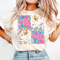 Checkered Goose Coquette with Floral Mama Preppy Trend for Mother's Day T-Shirt Hoodie, Sweatshirt | ZylaModa.com