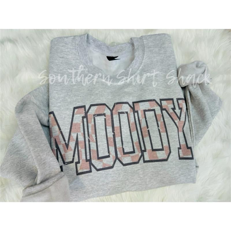 Checkered Moody Sweatshirt | Ash Gray T-Shirts, Hoodie | ZylaModa.com