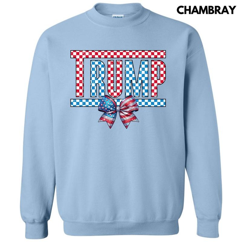 Checkered TRUMP Sweatshirt 'NLB' T-Shirts, Hoodie | ZylaModa.com