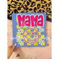 Checkered Trippy Flower Smiley Mama t shirt  | Flo Blue comfort colors t shirt | Smiley mama t shirt Hoodie, Sweatshirt