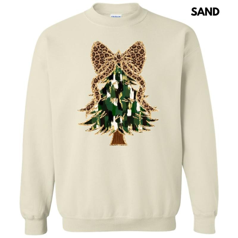 Cheetah Bow Brushstroke Tree Sweatshirt 'NLB' T-Shirts, Hoodie | ZylaModa.com