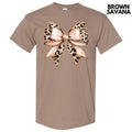 Cheetah Faux Glitter Bow Gildan Short Sleeve T-Shirt 'NLB' Hoodie, Sweatshirt | ZylaModa.com