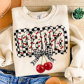 Cherry Bow Coquette Mama Sweatshirt Mom Coquette Soft Girl Aesthetic Mothers Day Ribbon T-Shirts, Hoodie | ZylaModa.com