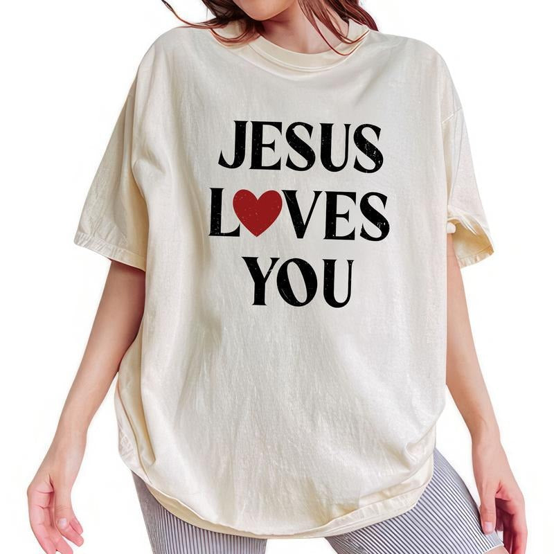 ChicCotton Jesus Loves You Vintage Comfort Colors Shirt, Jesus is King T-shirt, Faith Based Graphic Tee, Bible Verse...