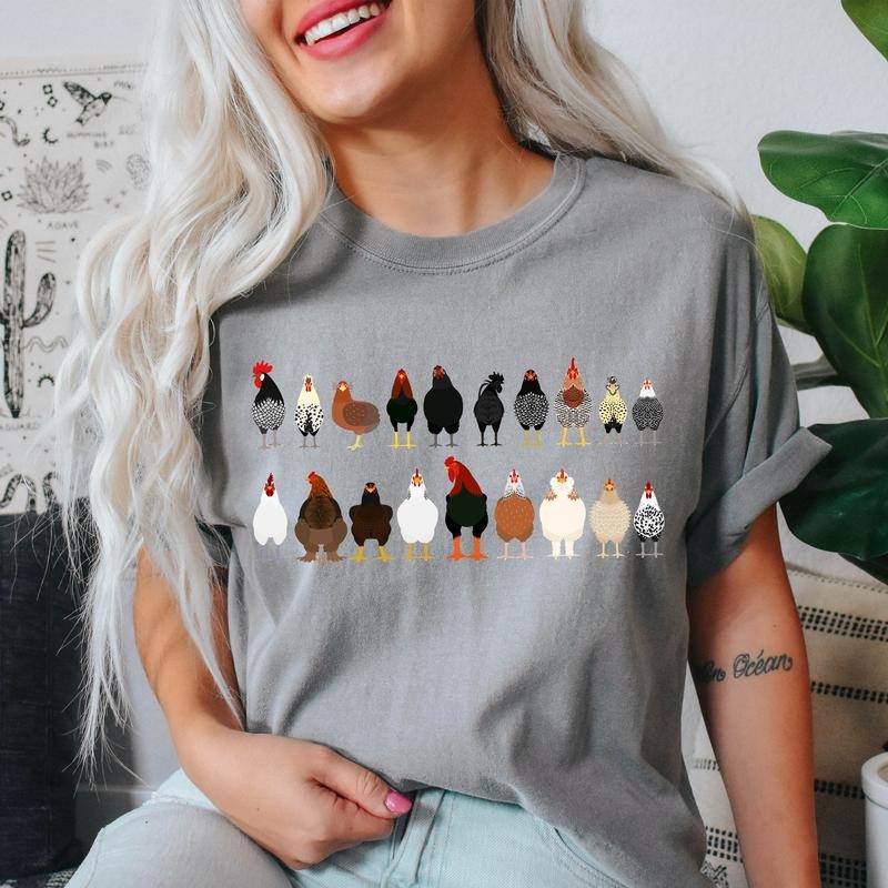 Chicken Breeds Farm Animal Lover T-Shirt Hoodie, Sweatshirt | ZylaModa.com