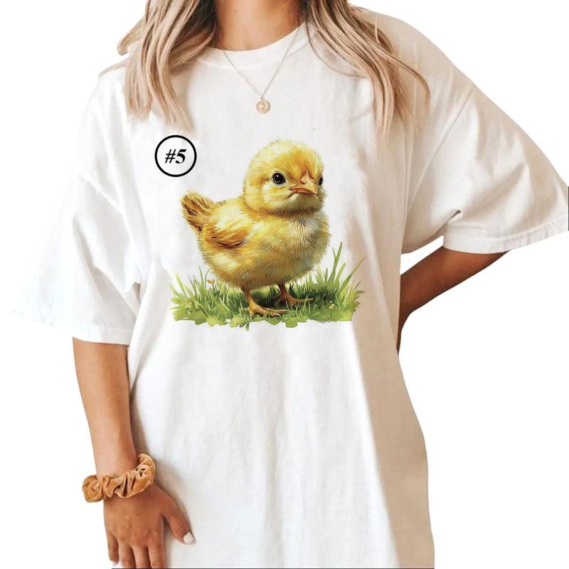 Chicken Cute Watercolor Unisex T-shirt Sweatshirt Hoodie Design all Little Chicken Sweet Farm Animal 1 | ZylaModa.com