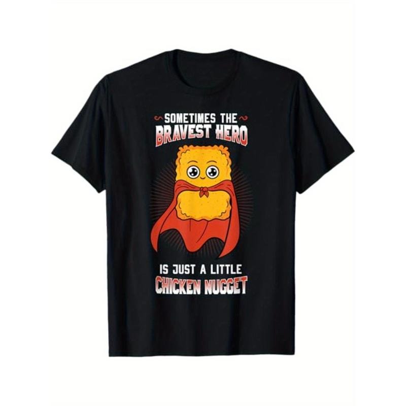 Chicken Nugget Fans Nuggies Lovers Nug Fast Food Eaters T-Shirt for Men Women, Unsex Short Sleeve, Casual Wear, Autumn...