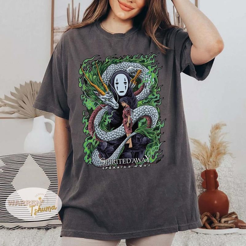 Chihiro Haku No face Spirited Away Vintage Shirt , Ghibli Spirited Away Shirt Hoodie, Sweatshirt | ZylaModa.com