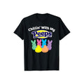 Chillin with My Peeps Easter Shirt Pure Cotton Casual Street Style Crew Neck Short Sleeve T-Shirt Tops Trendy For Women...