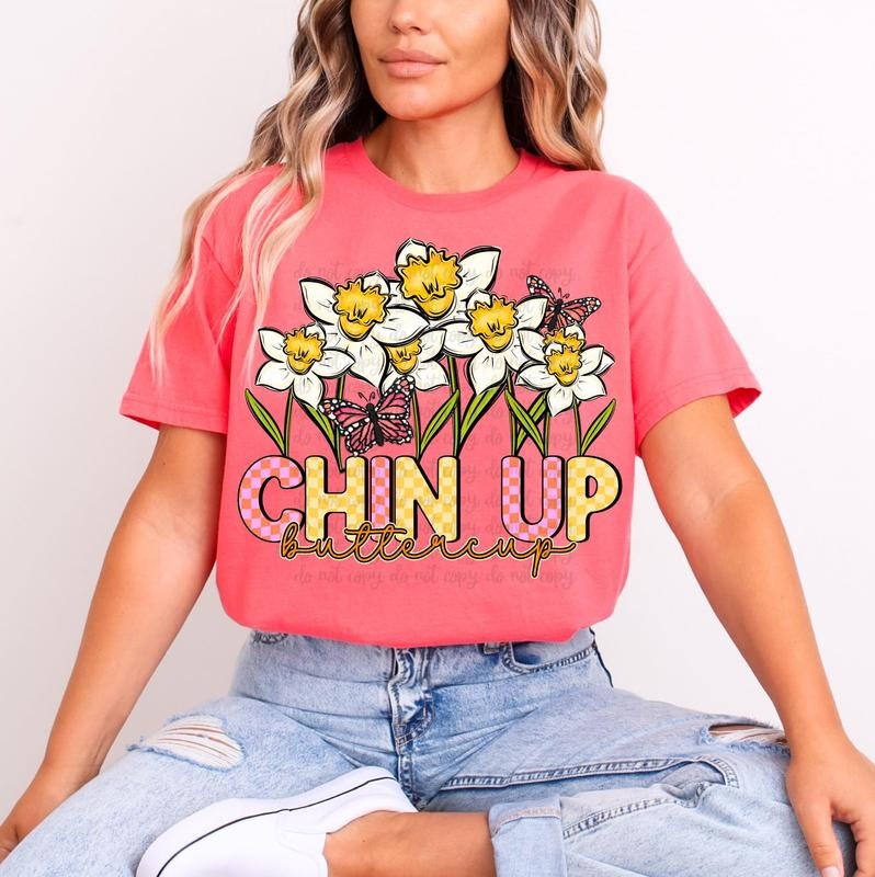 Chin Up Buttercup DTF Transfers - THIS IS NOT A SHIRT Hoodie, Sweatshirt | ZylaModa.com