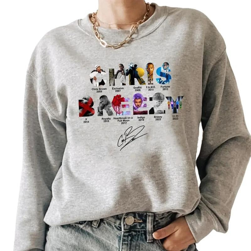 Chriis Brezy Full Albums Shirt, Gifl for women Hoodie, Sweatshirt | ZylaModa.com